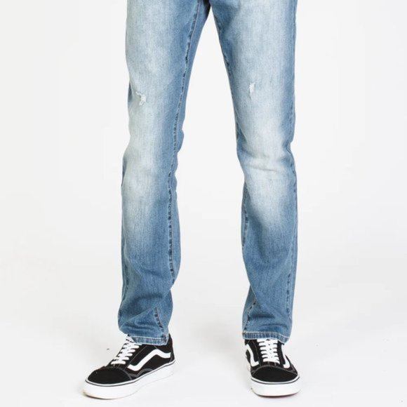 New Tainted Denim Jeans Mid Rise Slim Fit Hip Leg Men's Size 40 - Picture 4 of 16